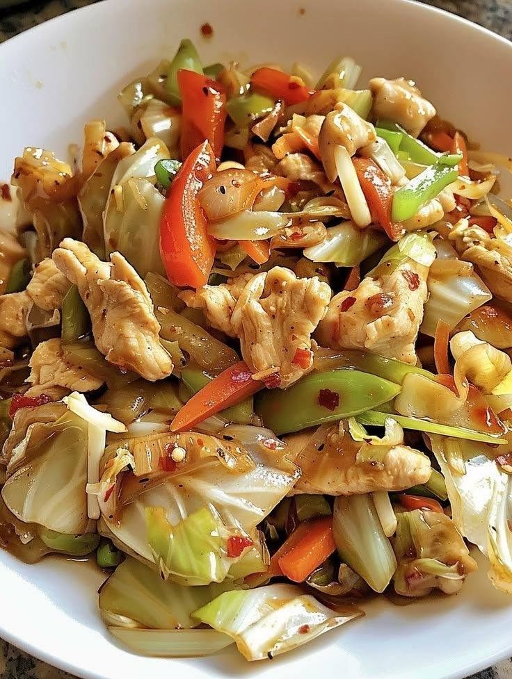 Chinese Chicken Cabbage Stir-Fry