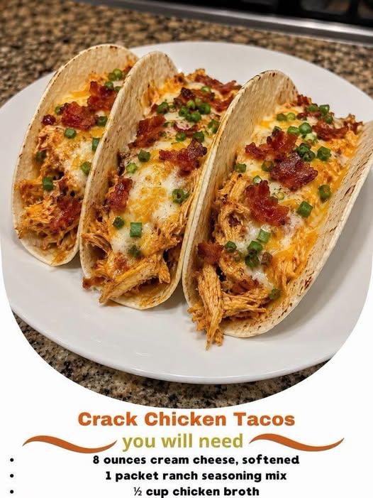 38g Protein Crack Chicken Tacos