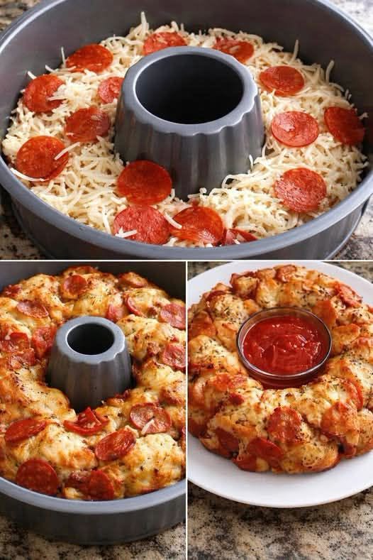 Pepperoni Pizza Pull-Apart Bread