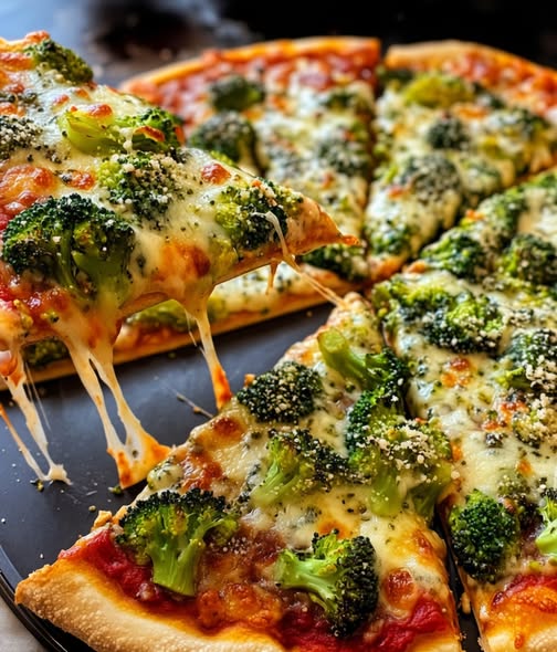 Vegan Broccoli Pizza