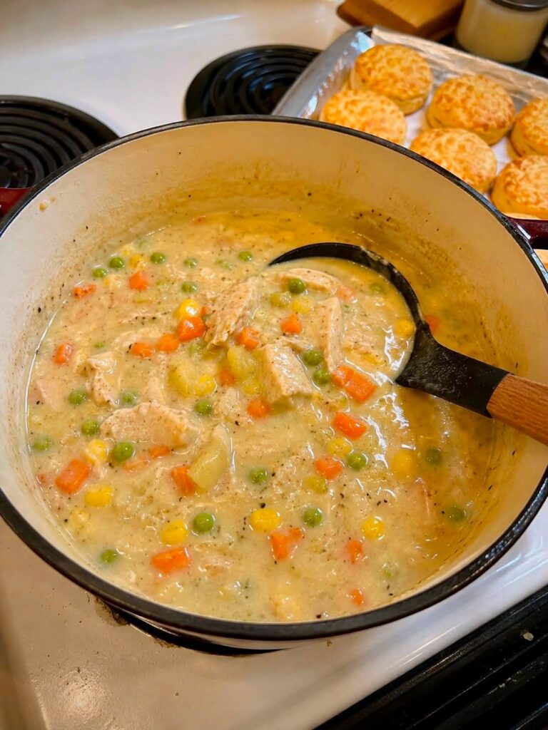 Skinny Chicken Pot Pie Soup