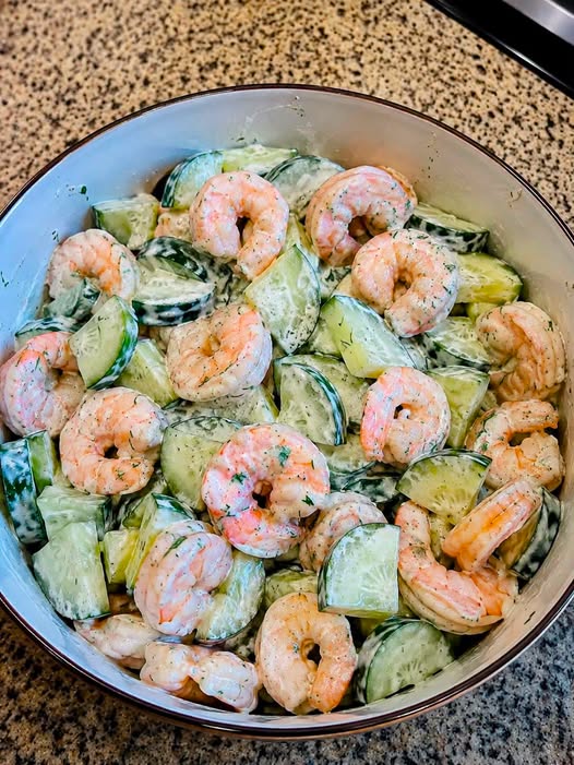 Creamy Cucumber Shrimp Salad Recipe