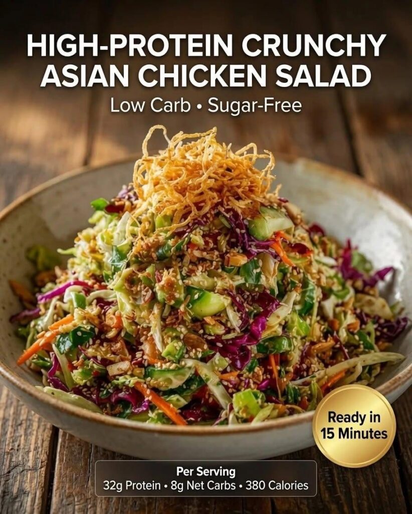 High-Protein Crunchy Asian Chicken Salad