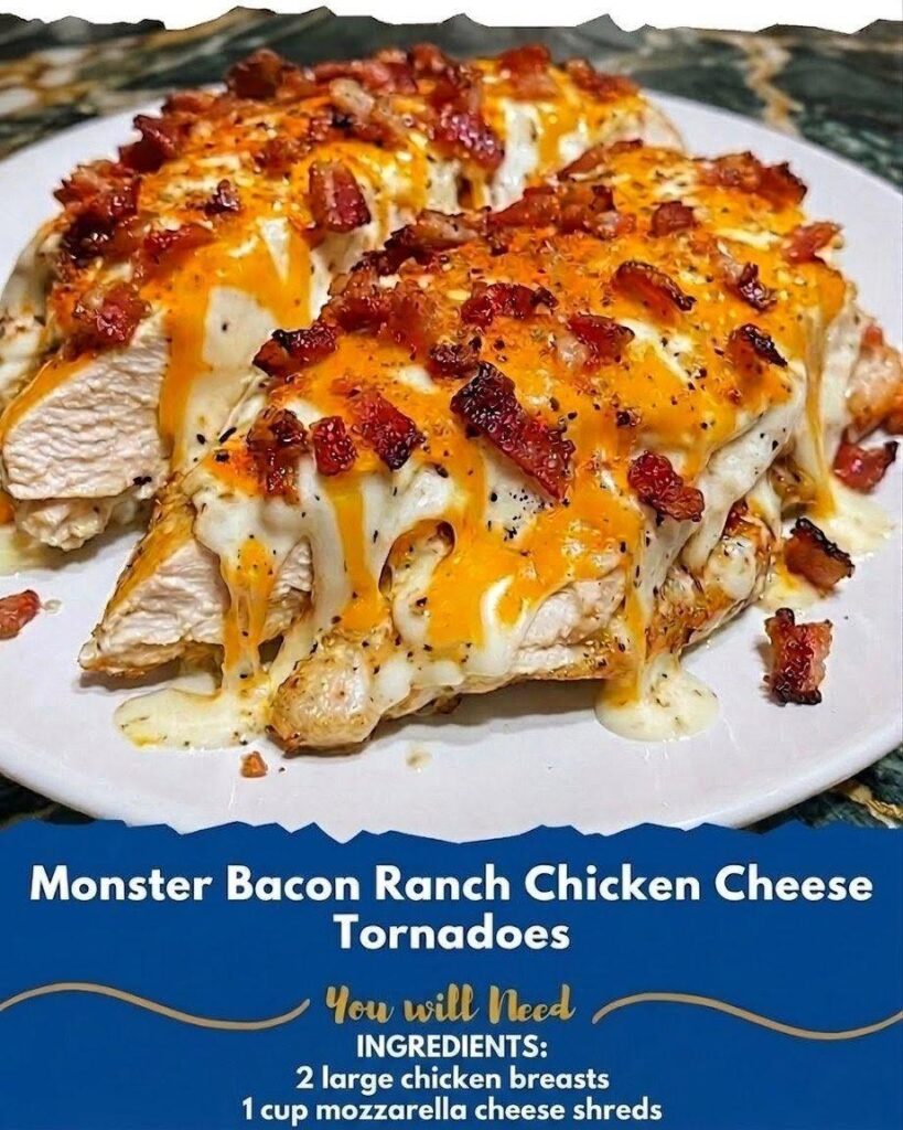 Air Fryer Monster Bacon Ranch Chicken Cheese Tornadoes