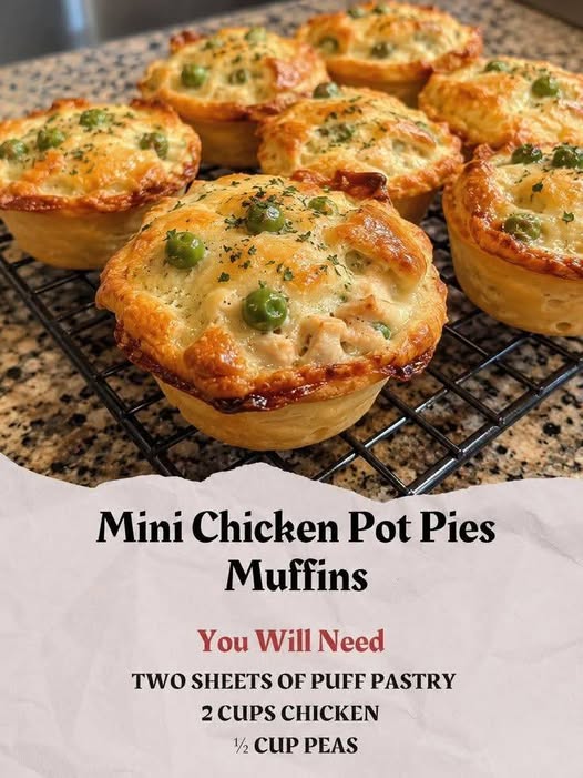 Mini Chicken Pot Pies muffins
