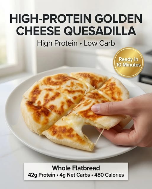 High-Protein Golden Cheese Quesadilla