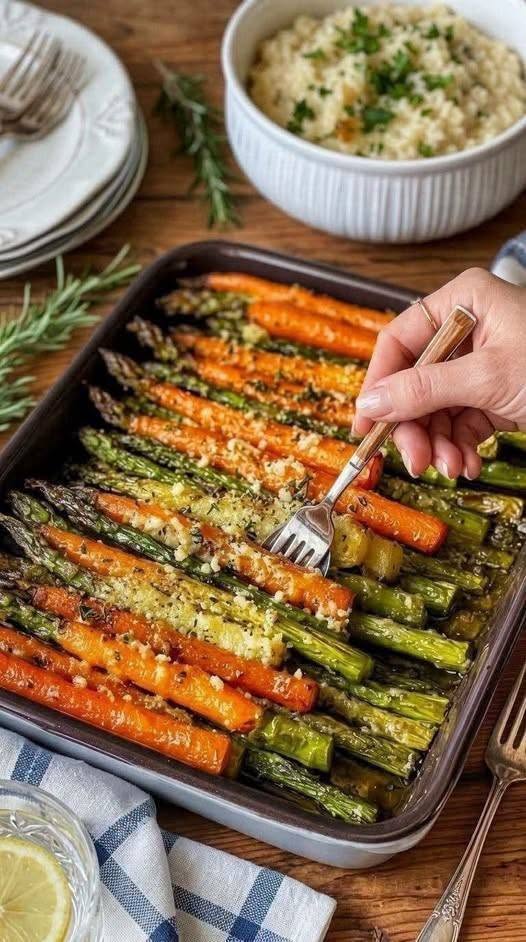 Roasted Asparagus & Carrots