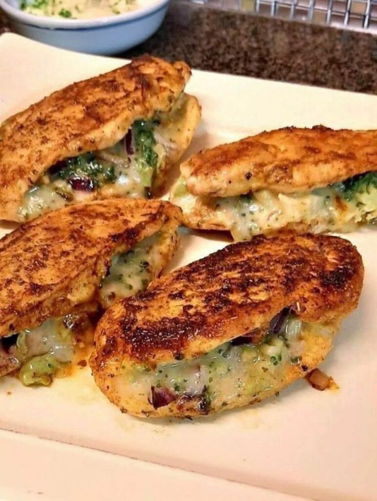 Cheesy Broccoli Stuffed Chicken Breasts