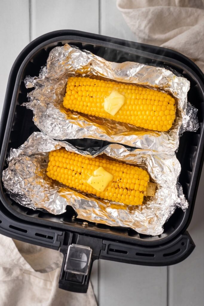 Air Fryer Corn on the Cob in Foil