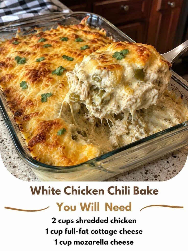 38g Protein White Chicken Chili Bake