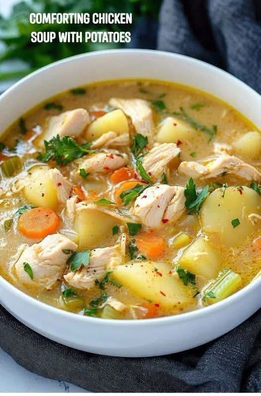 Comforting Chicken Soup with Potatoes