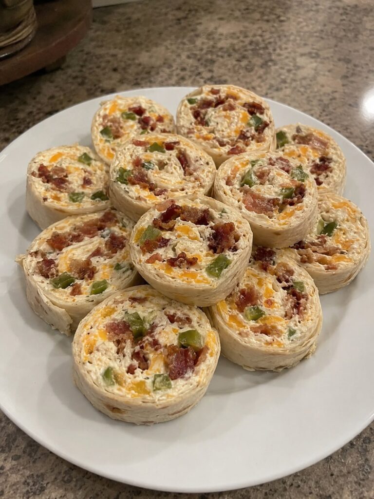 No-Bake Creamy Jalapeño Popper Pinwheels