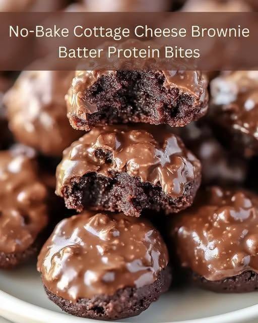 No-Bake Cottage Cheese Brownie Batter Protein Bites – Fudgy, Chocolatey & High-Protein