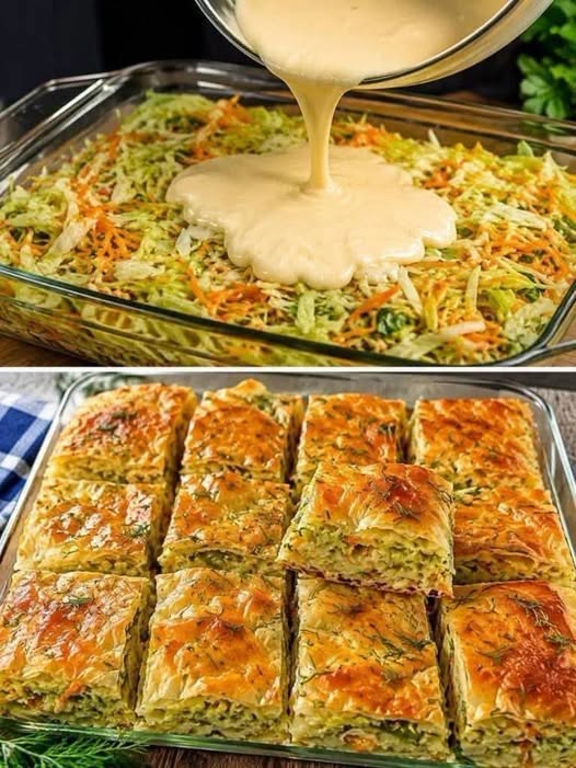 Golden Cabbage & Veggie Bake
