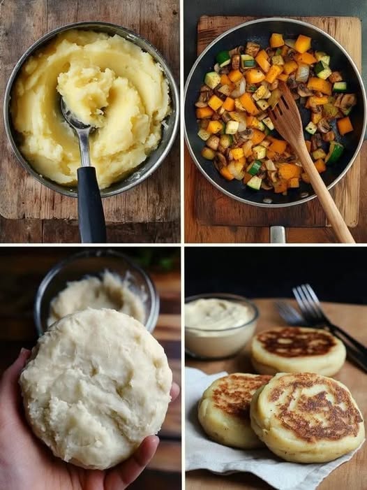 Vegan Stuffed Potato Cakes