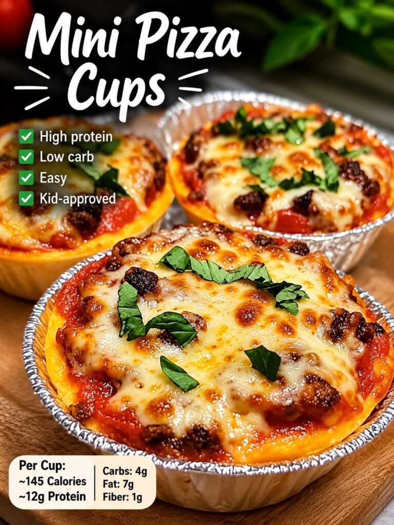 High-Protein Mini Pizza Cups