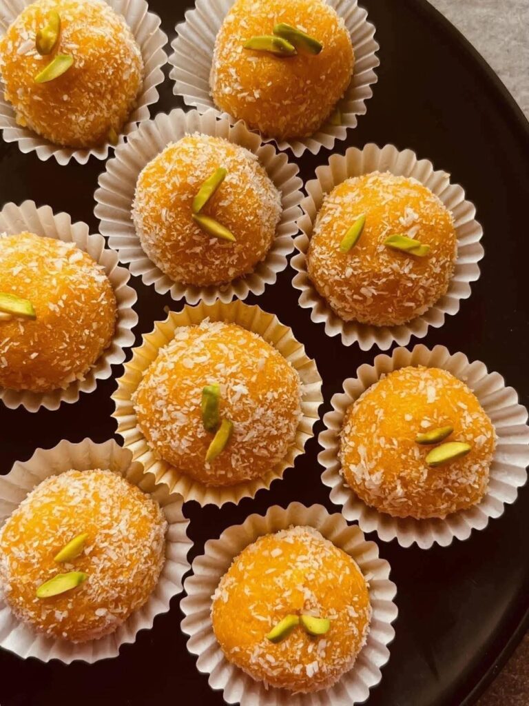Homemade Mango Coconut Ladoo
