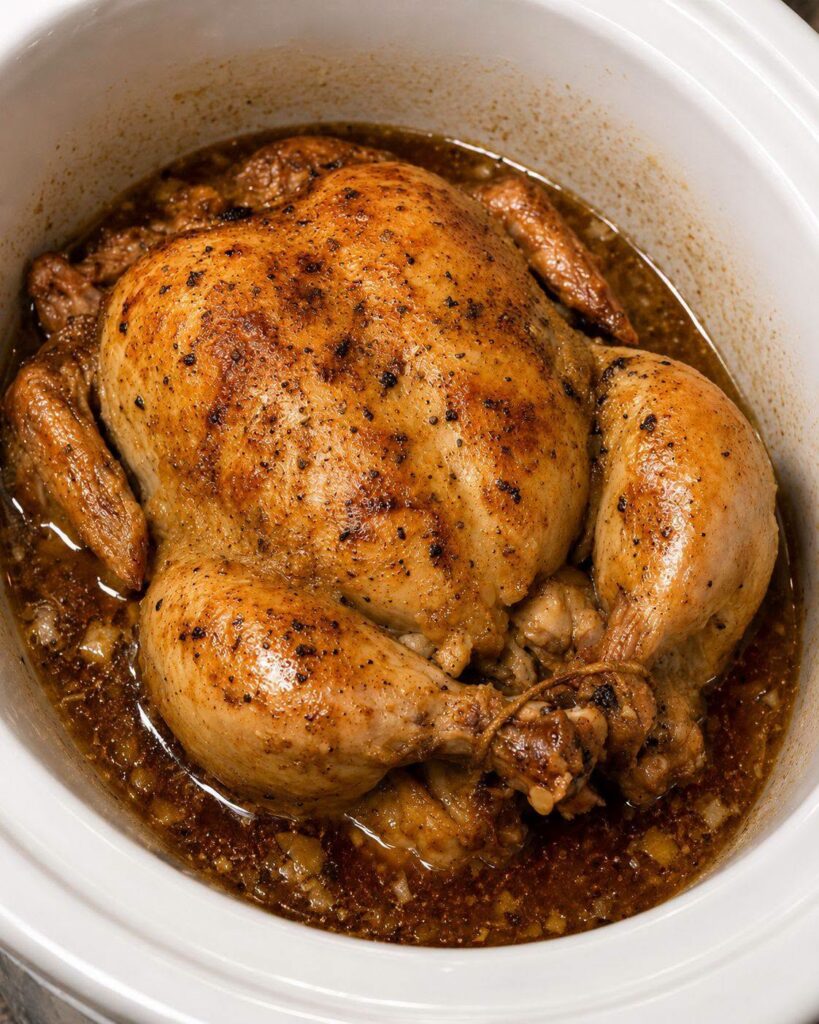 Amish Whole Chicken in Slow Cooker