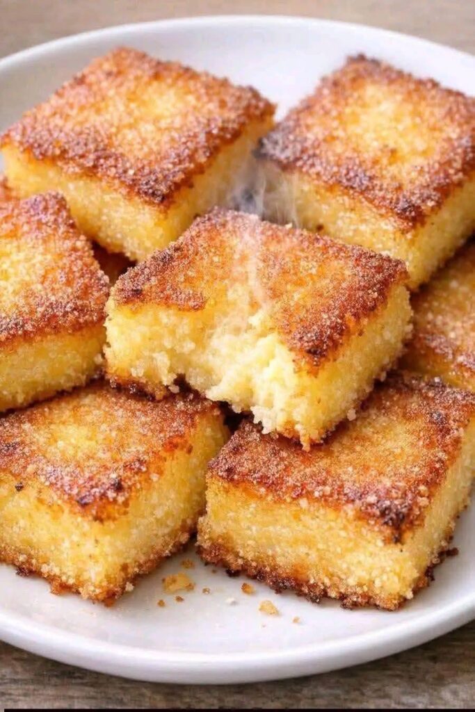 Crispy Fried Cornmeal Mush Squares