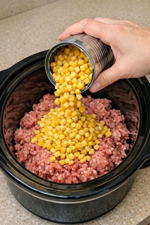 Slow Cooker Amish Beef and Corn Casserole