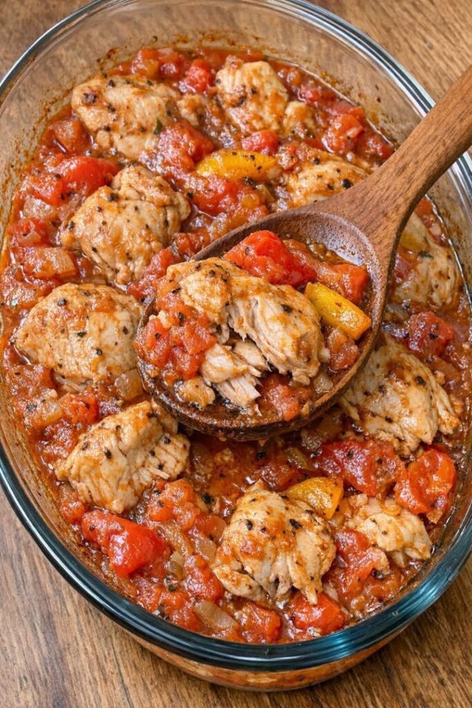 Oven-Baked Chicken Cacciatore Casserole
