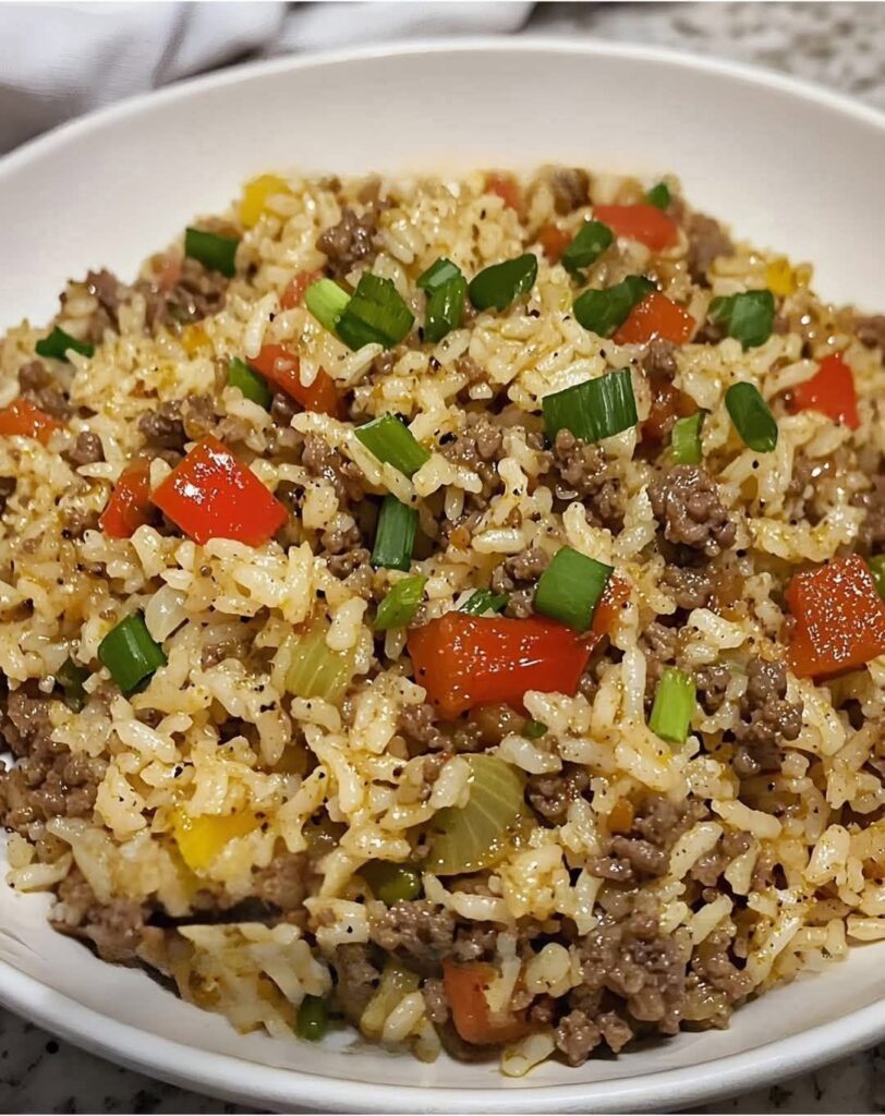 High-Protein Dirty Rice with Ground Beef