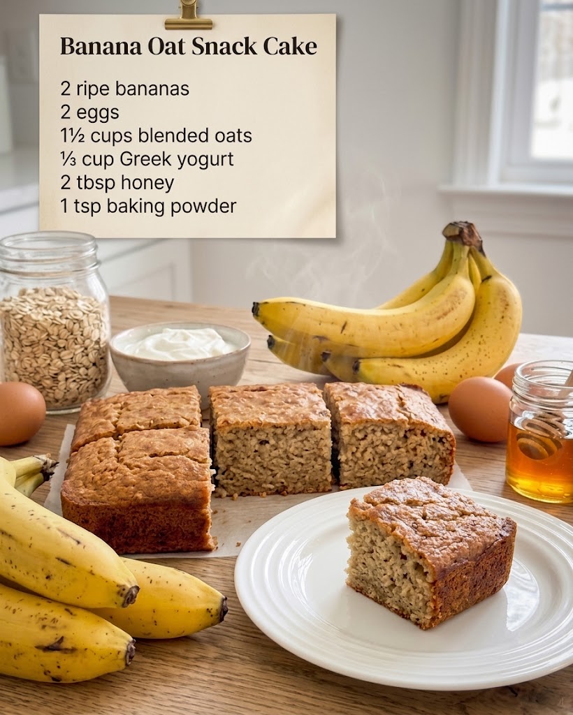 🍌 Banana Oat Snack Cake