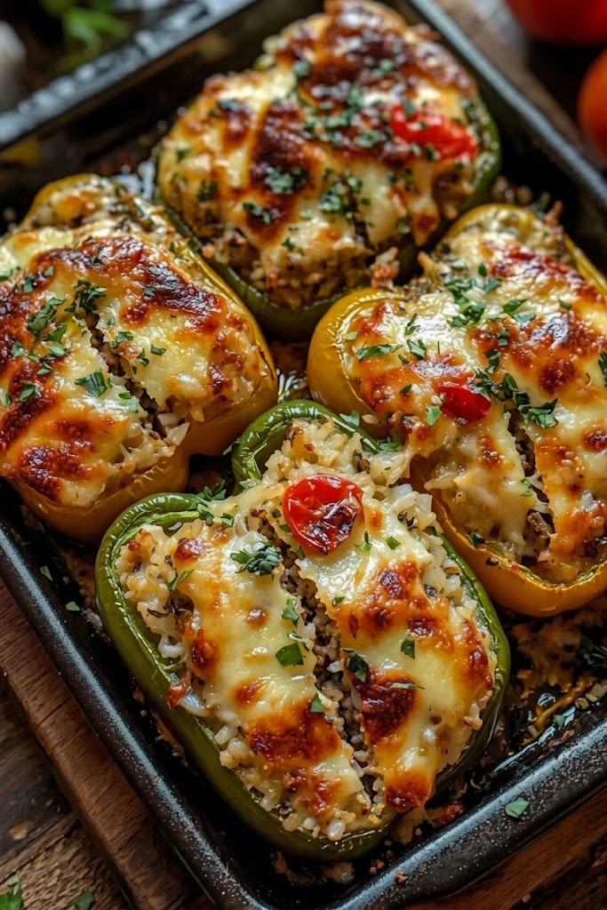 WW Cheesy Stuffed Bell Peppers
