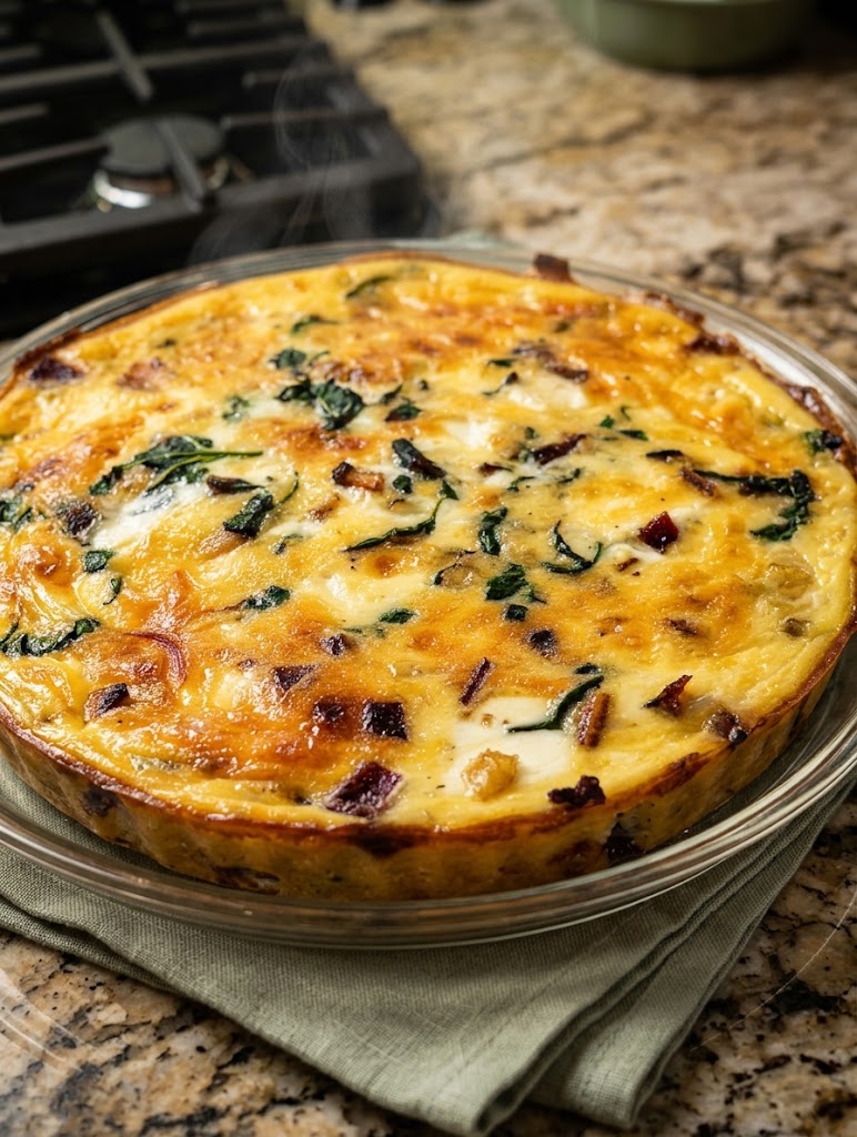 Weight Watchers-Friendly Crustless Spinach Quiche