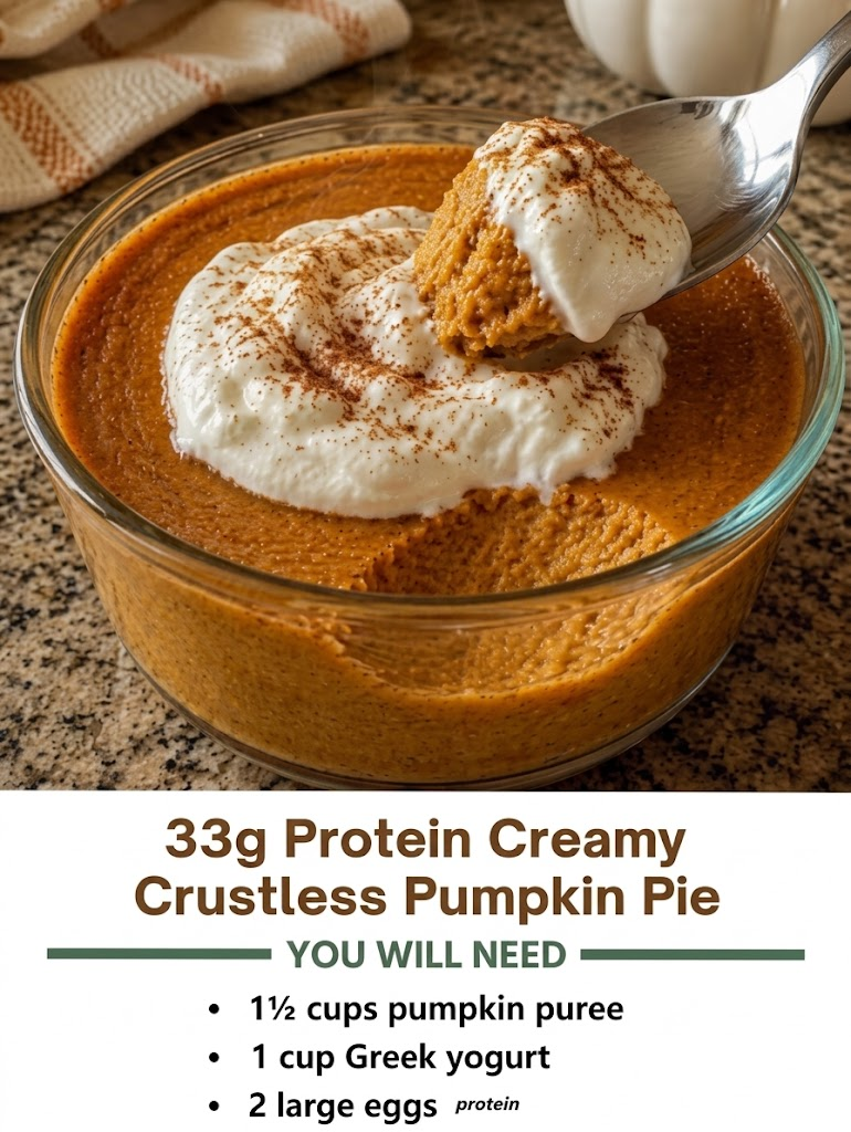 Creamy Crustless Pumpkin Pie