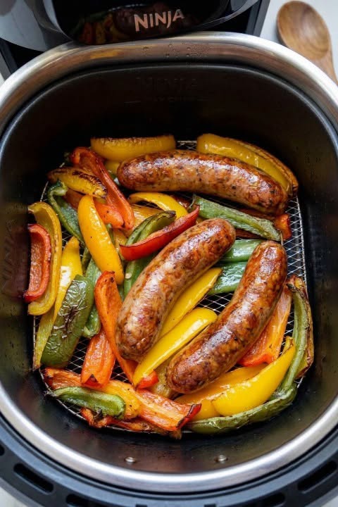 Air Fryer Sausage and Peppers