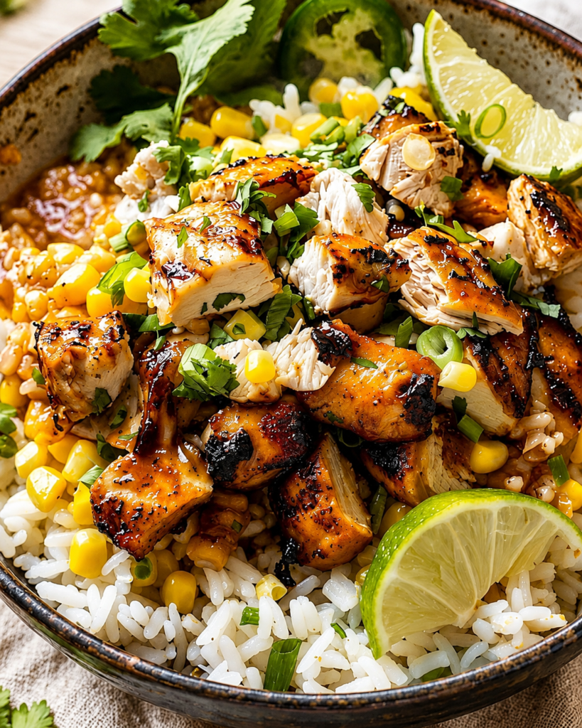 Street Corn Chicken Rice Bowl
