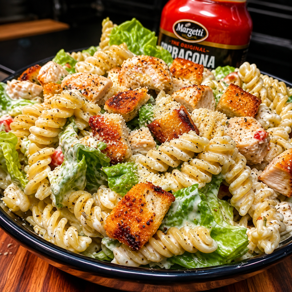 Creamy Chicken Caesar Pasta Salad