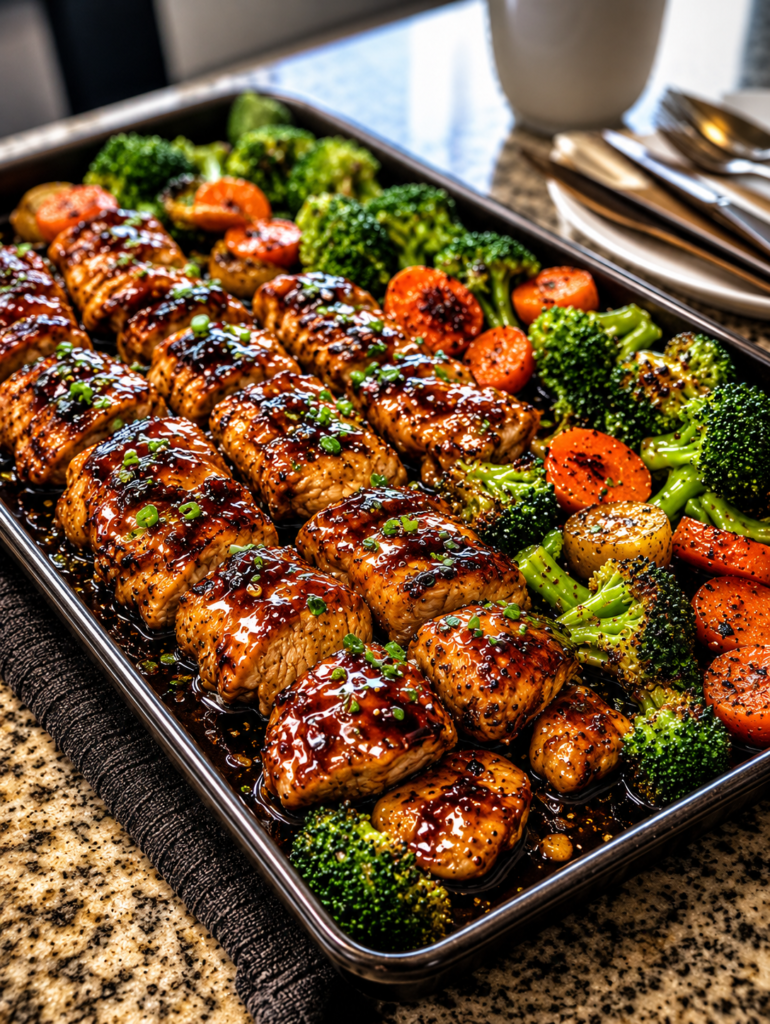 Low-Carb Teriyaki Chicken & Veggies One-Pan Meal