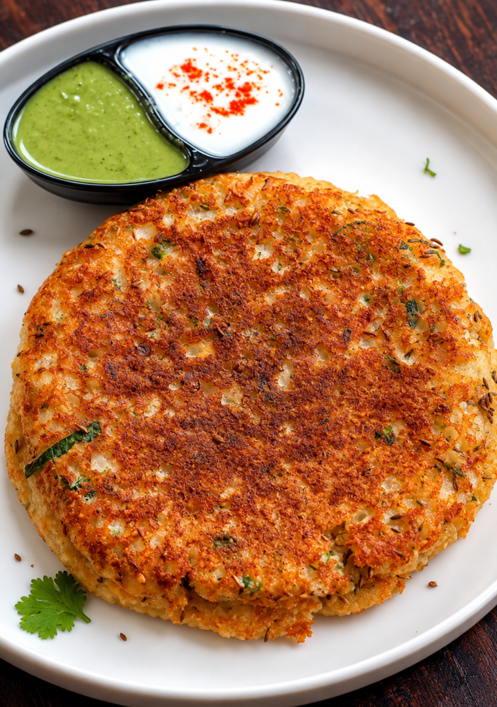 Crispy Golden Patty with Chutneys