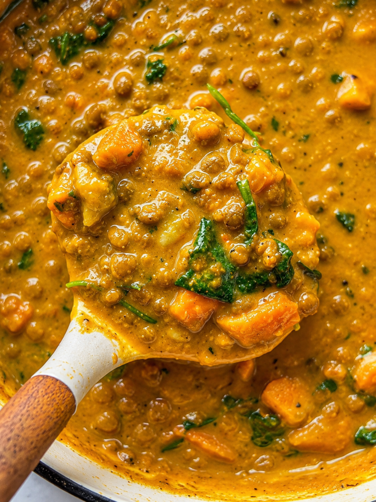 Garlic Lentil Soup Vegan