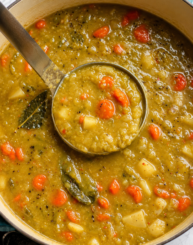 Vegan Rustic Pea Soup