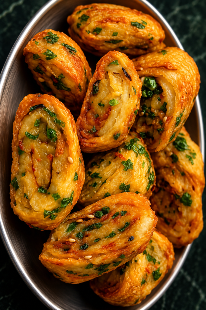 Vegan Baked Samosa Pinwheels