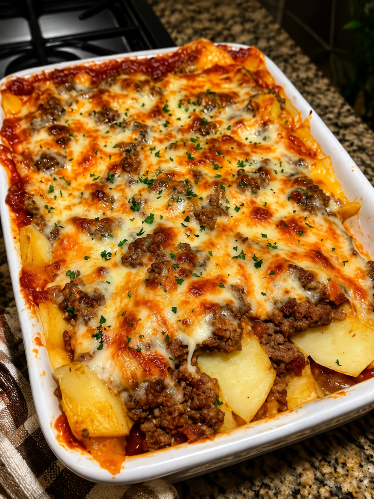 Creamy Ground Beef & Potato Casserole