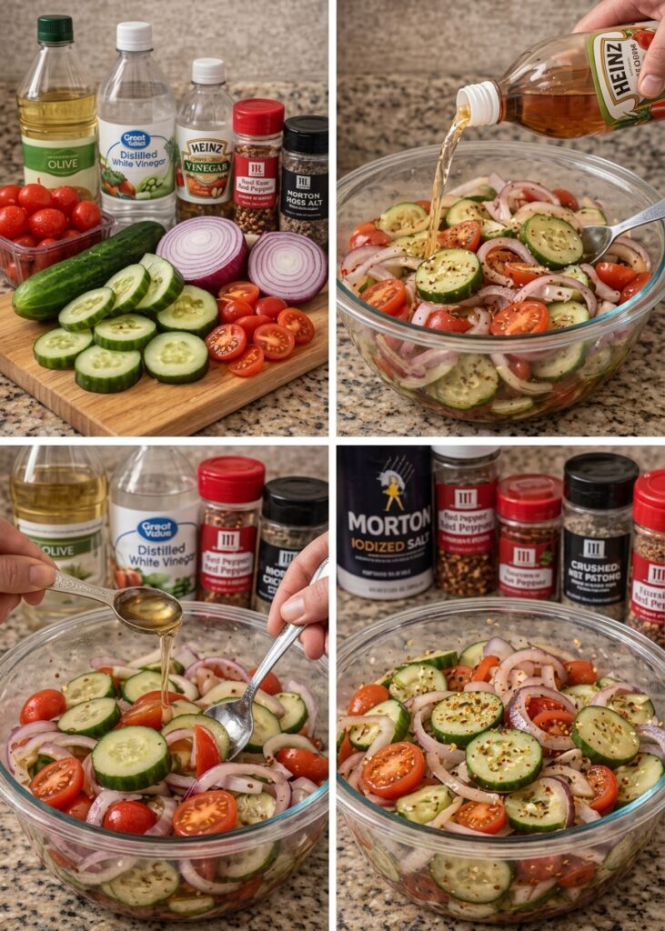 Marinated Cucumber, Onion, and Tomato Salad