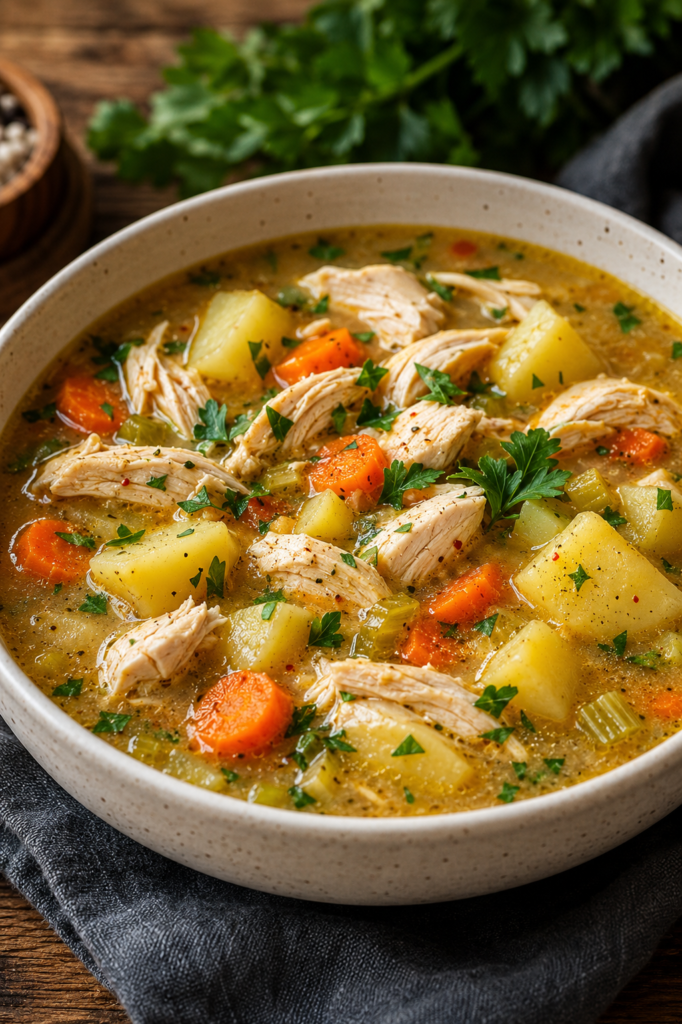 Comforting Chicken Soup with Potatoes