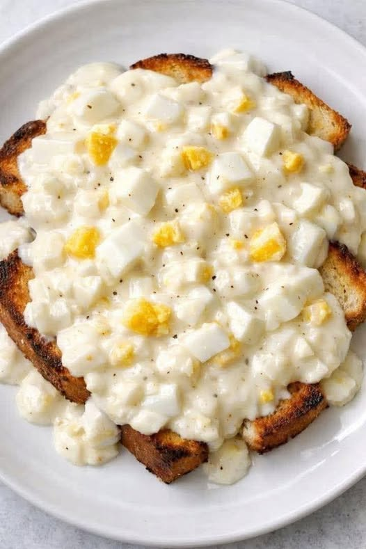 Air Fryer Creamy Egg Corn Toast
