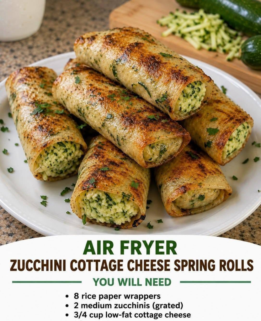 Zucchini Cottage Cheese Spring Rolls