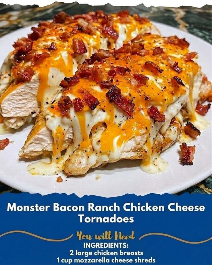 Air Fryer Monster Bacon Ranch Chicken Cheese Tornadoes