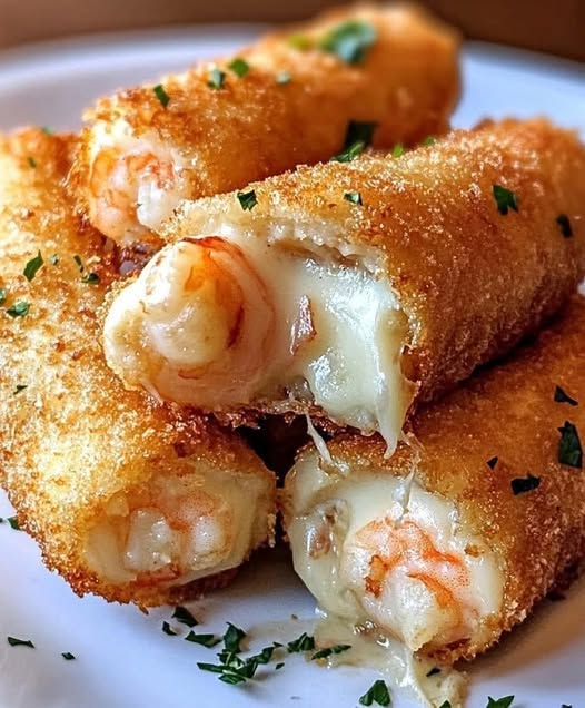 Air Fryer Creamy & Crispy Shrimp Rolls