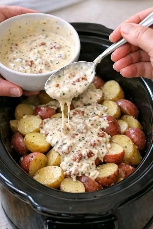 Tuscan Chicken & Baby Potatoes in the Slow Cooker