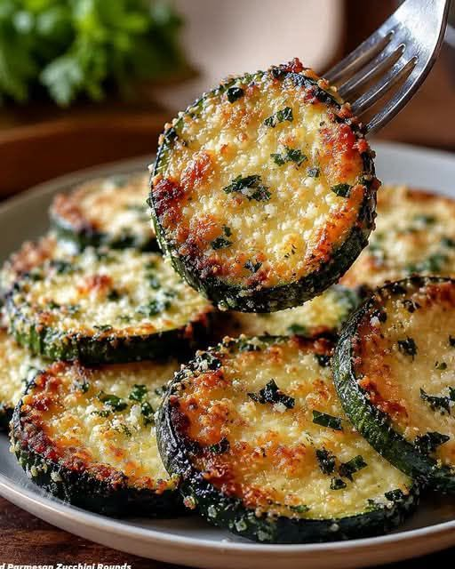 π₯π§ Baked Parmesan Zucchini Rounds