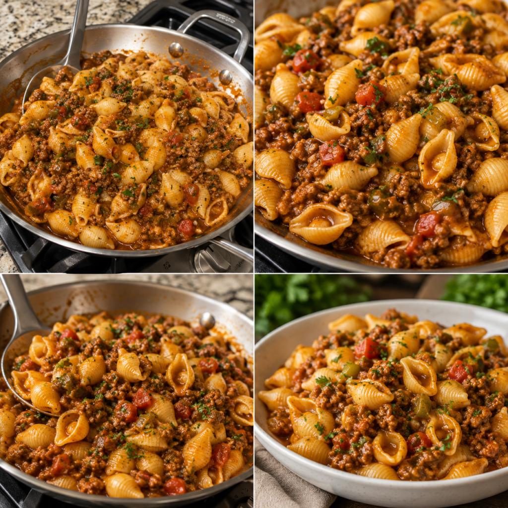 Pasta Shells With Ground Beef