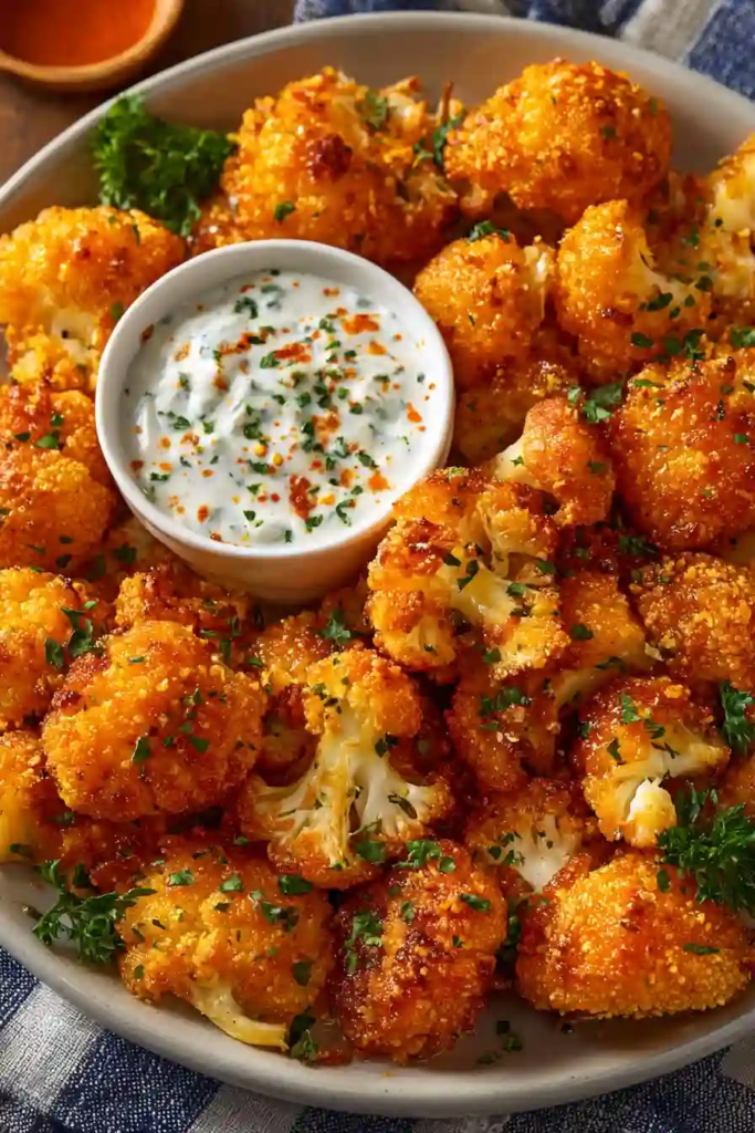 Air Fryer Cheesy Jalapeño Cauliflower Bites