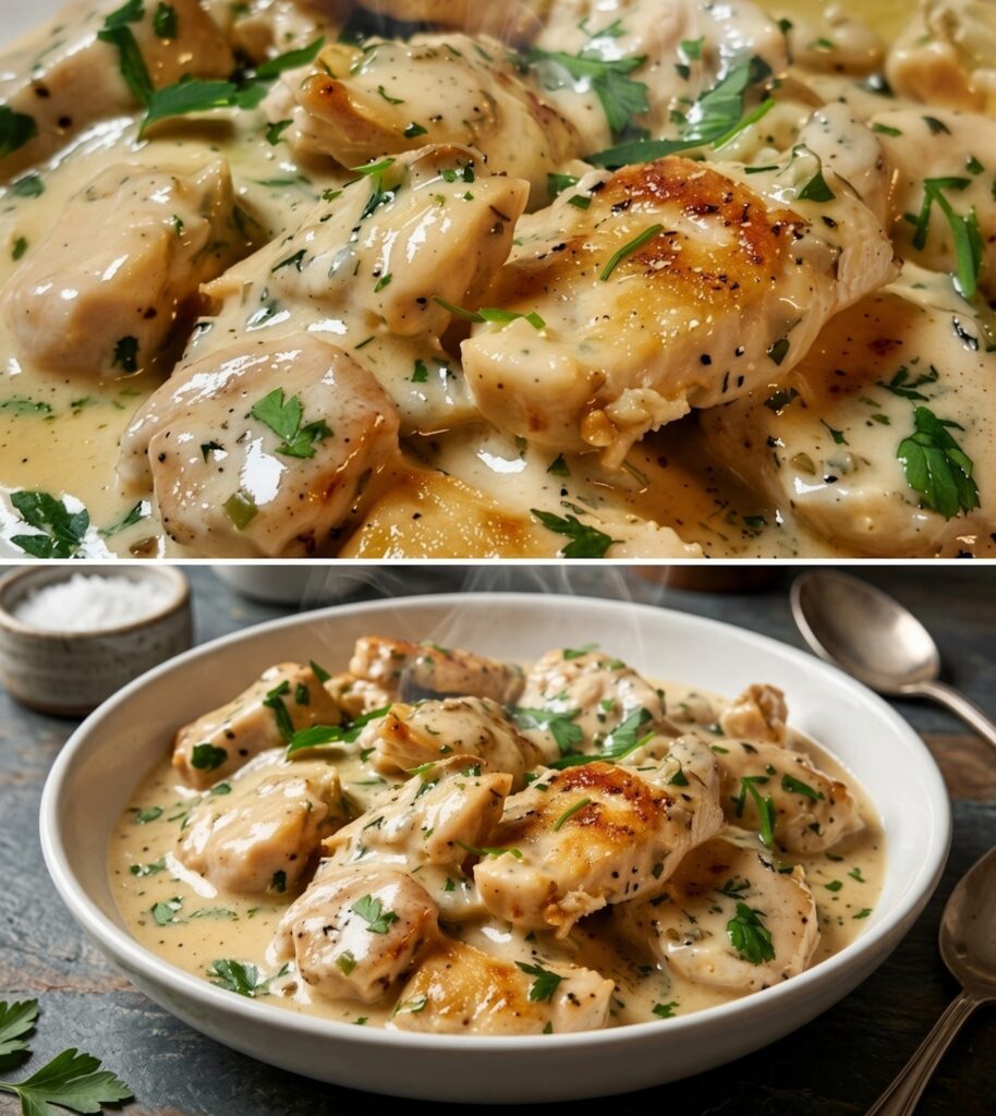 Keto Creamy Garlic Chicken